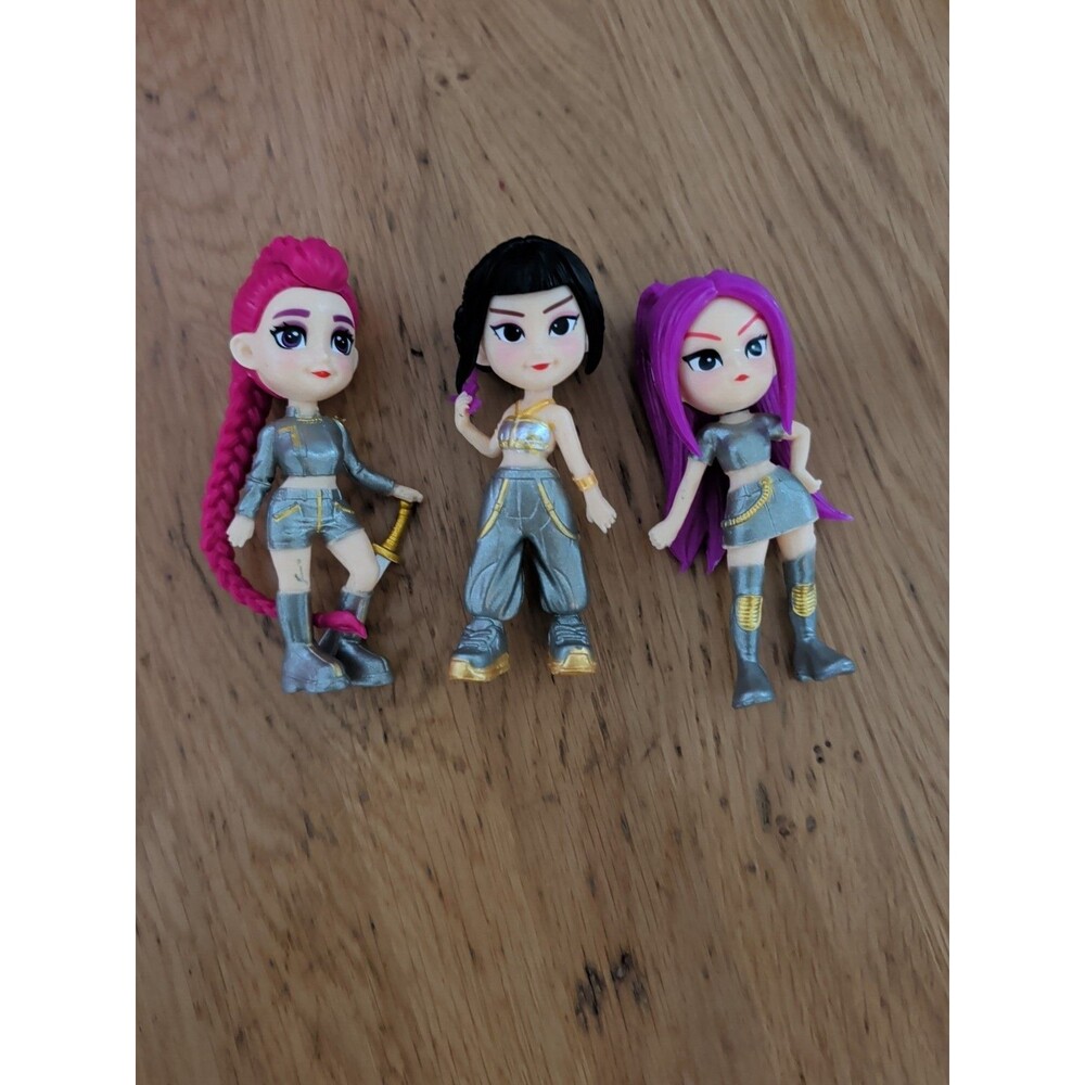 K-Pop Demon Hunters Mini Figures Set 3 Characters Rumi Zoey Mira 3.5”~ 4”